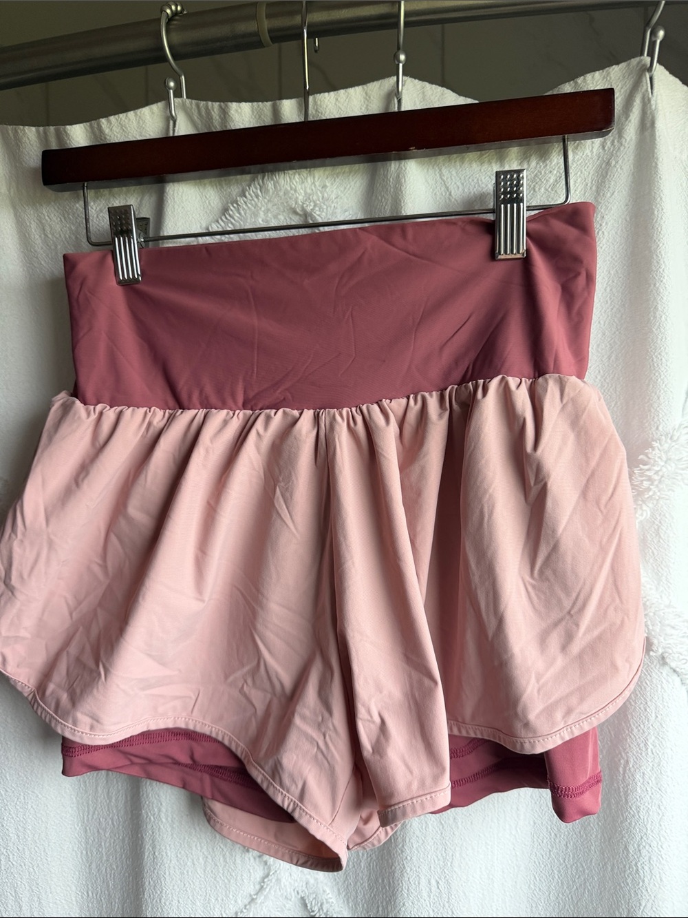 ZYIA Active Two-Tone Sports Skort in Dusty Rose & Blush